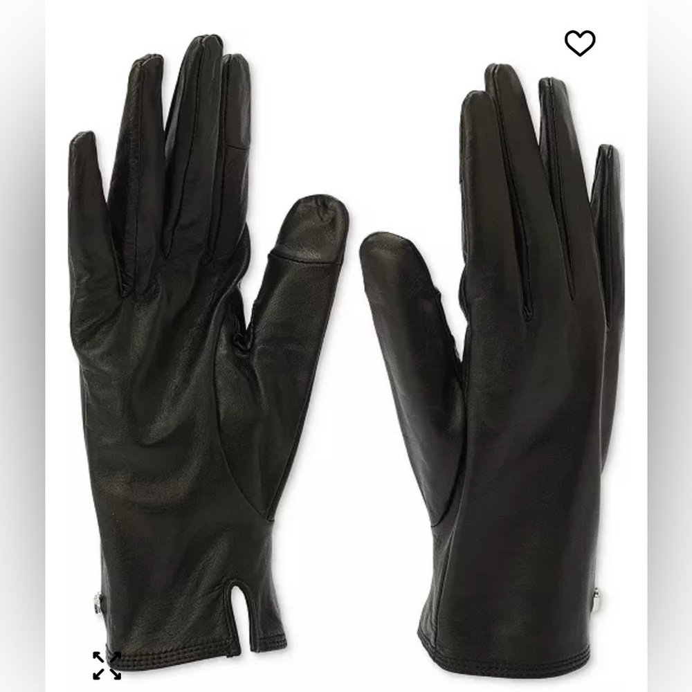 Michael Kors Women’s Classic Black Leather Gloves